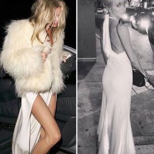 Stone Cold Fox Onyx Halter Gown White Size 1